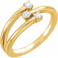 Three-Stone Bypass Ring