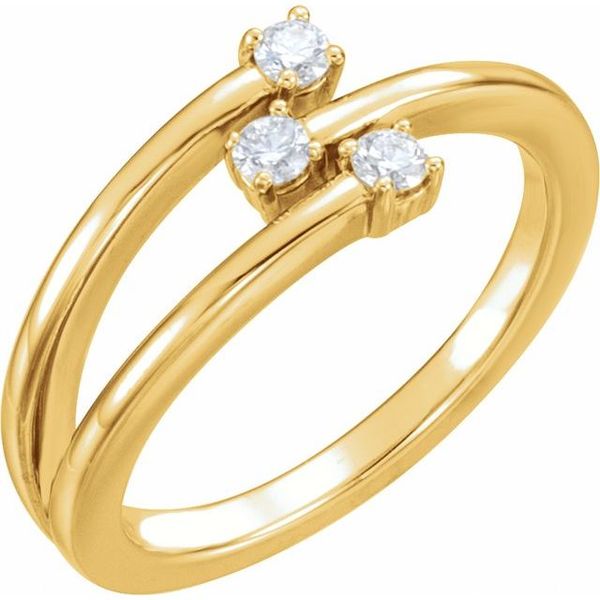 Three-Stone Bypass Ring