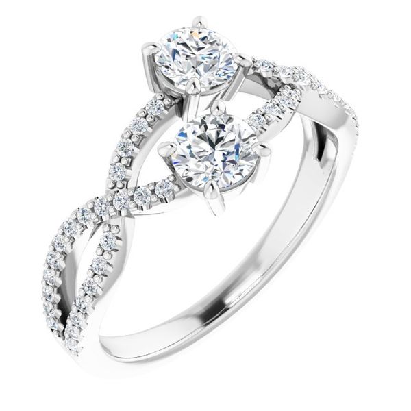 Two-Stone Criss-Cross Ring