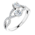 Two-Stone Criss-Cross Ring