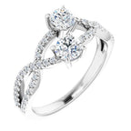Two-Stone Criss-Cross Ring
