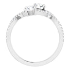Two-Stone Criss-Cross Ring - Image 2