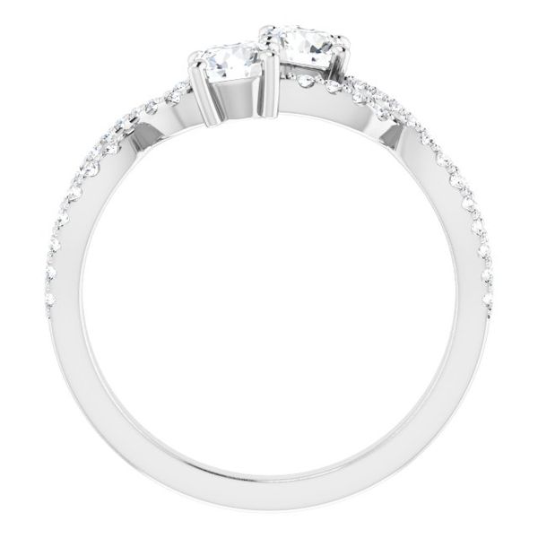 Two-Stone Criss-Cross Ring - Image 2