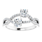 Two-Stone Criss-Cross Ring - Image 3