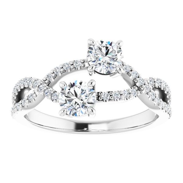 Two-Stone Criss-Cross Ring - Image 3