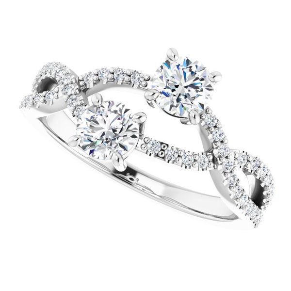 Two-Stone Criss-Cross Ring - Image 5
