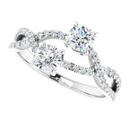 Two-Stone Criss-Cross Ring - Image 5