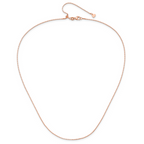 Leslie's 14K Rose Gold Adjustable .8mm Box Chain - Image 4