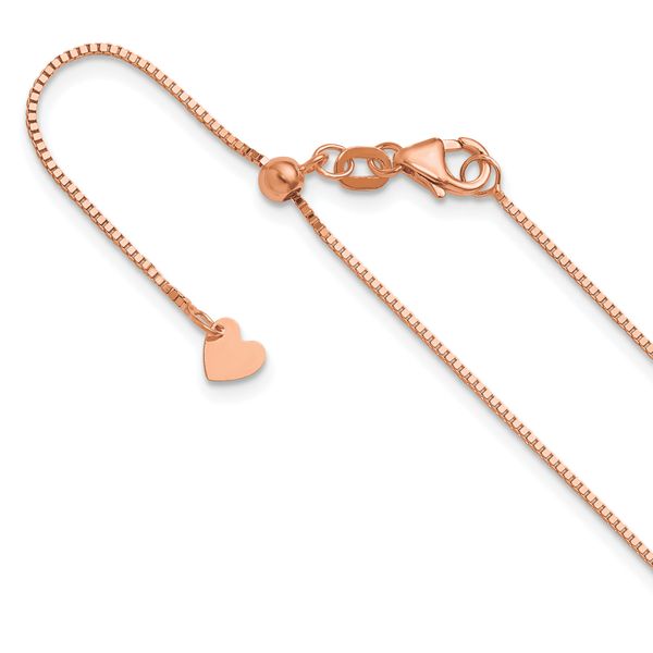 Leslie's 14K Rose Gold Adjustable .8mm Box Chain
