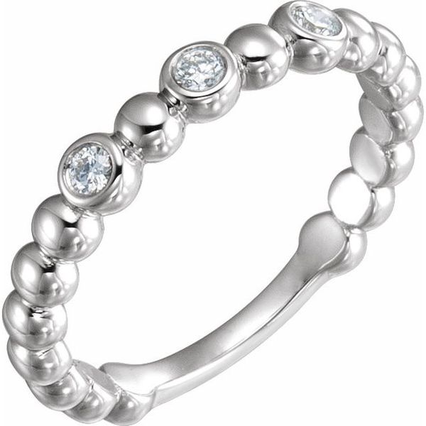 Bezel-Set Beaded Ring