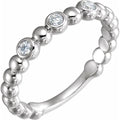 Bezel-Set Beaded Ring