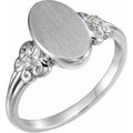 Oval Fleur-de-lis Signet Ring