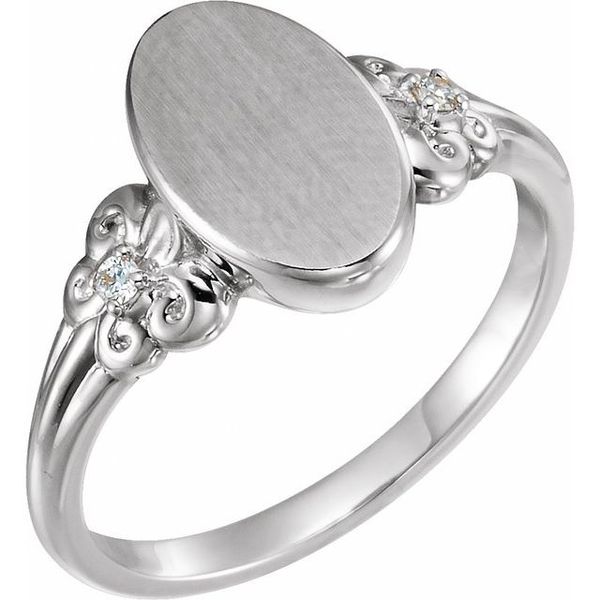 Oval Fleur-de-lis Signet Ring