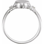 Oval Fleur-de-lis Signet Ring - Image 2