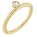 Bezel-Set Stackable Ring