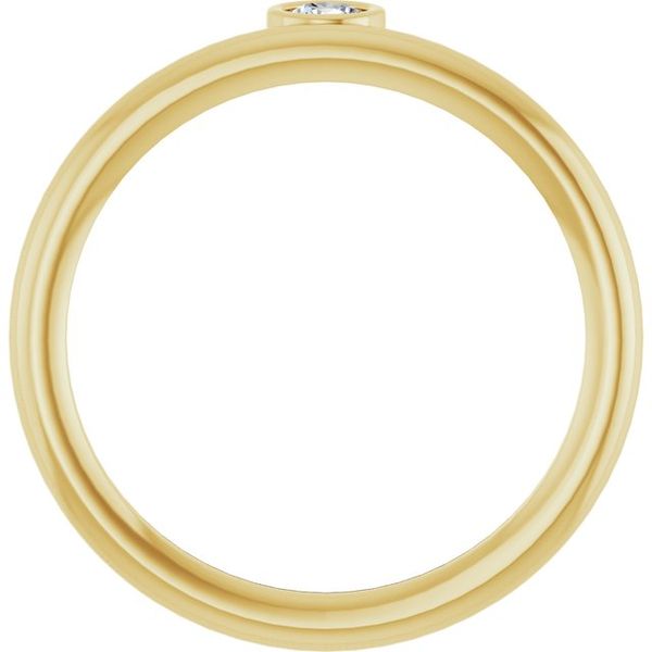 Bezel-Set Stackable Ring - Image 2
