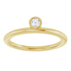 Bezel-Set Stackable Ring - Image 3