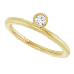 Bezel-Set Stackable Ring - Image 5