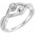 Accented Double Knot Ring