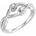 Accented Double Knot Ring