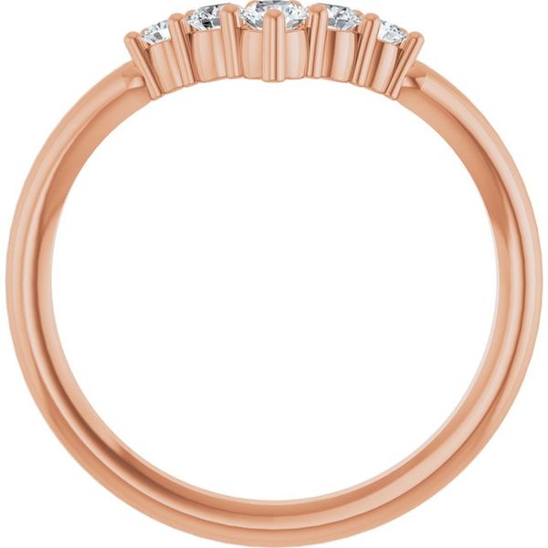 Accented Graduated V Ring - Image 2