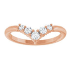 Accented Graduated V Ring - Image 3