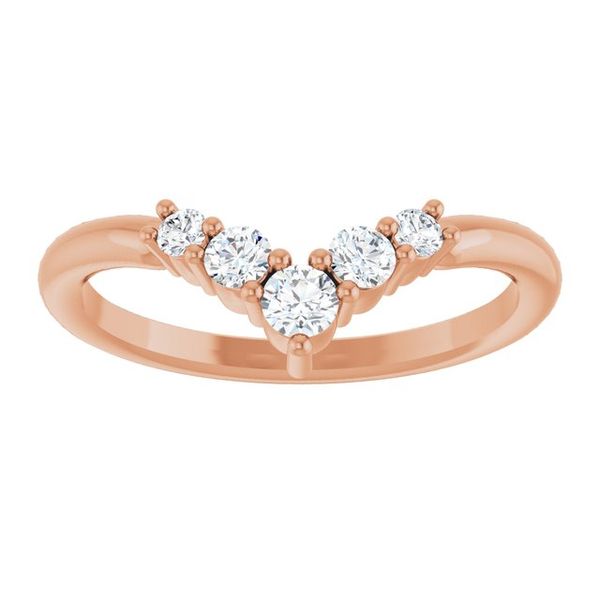 Accented Graduated V Ring - Image 3