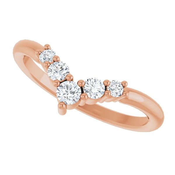 Accented Graduated V Ring - Image 5