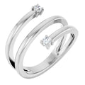 Two-Stone Bypass Ring