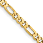 Leslie's 14K 3mm Flat Figaro Chain