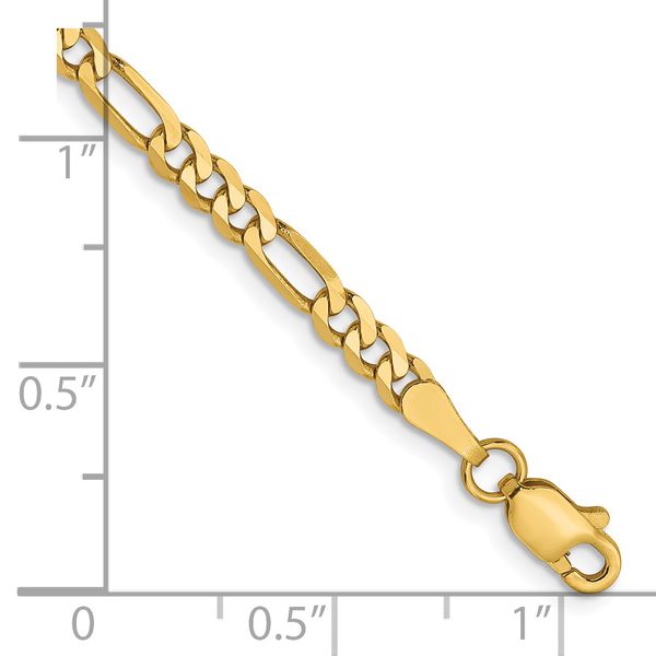 Leslie's 14K 3mm Flat Figaro Chain - Image 2