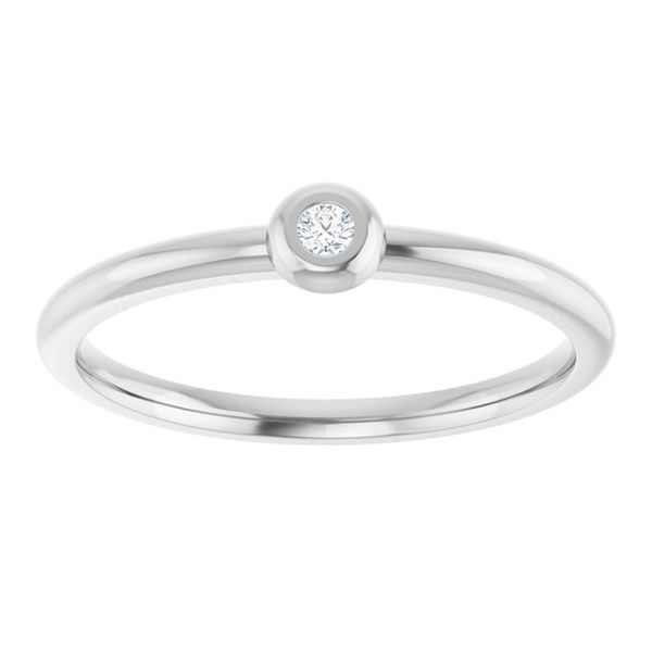Stackable Bezel-Set Ring - Image 3