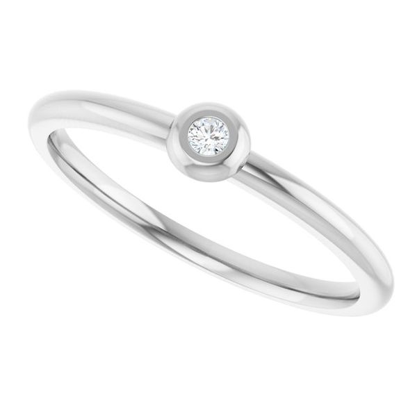 Stackable Bezel-Set Ring - Image 5