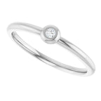 Stackable Bezel-Set Ring - Image 5