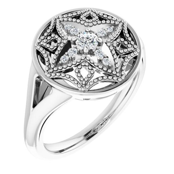 Accented Vintage-Inspired Ring