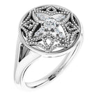 Accented Vintage-Inspired Ring