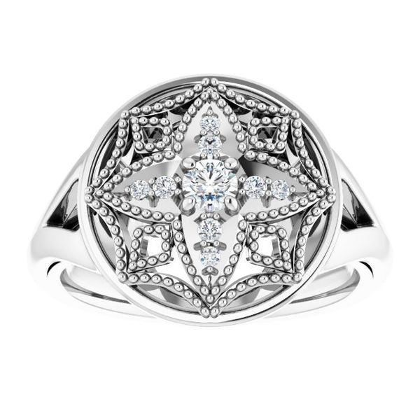 Accented Vintage-Inspired Ring - Image 3