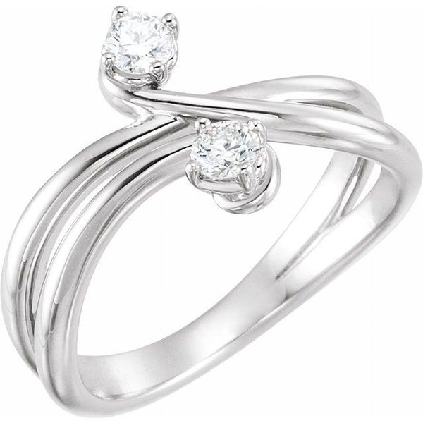 Two-Stone Bypass Ring
