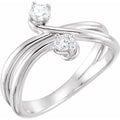 Two-Stone Bypass Ring
