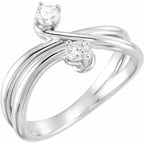 Two-Stone Bypass Ring