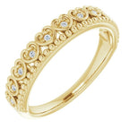 Stackable Beaded Heart Ring