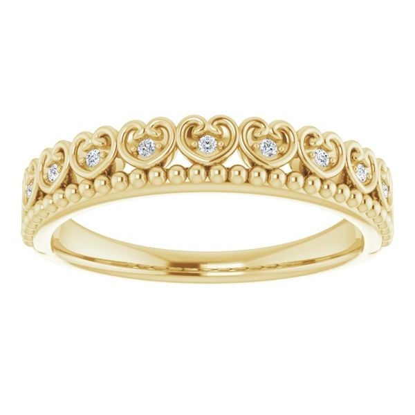 Stackable Beaded Heart Ring - Image 3