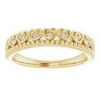 Stackable Beaded Heart Ring - Image 3