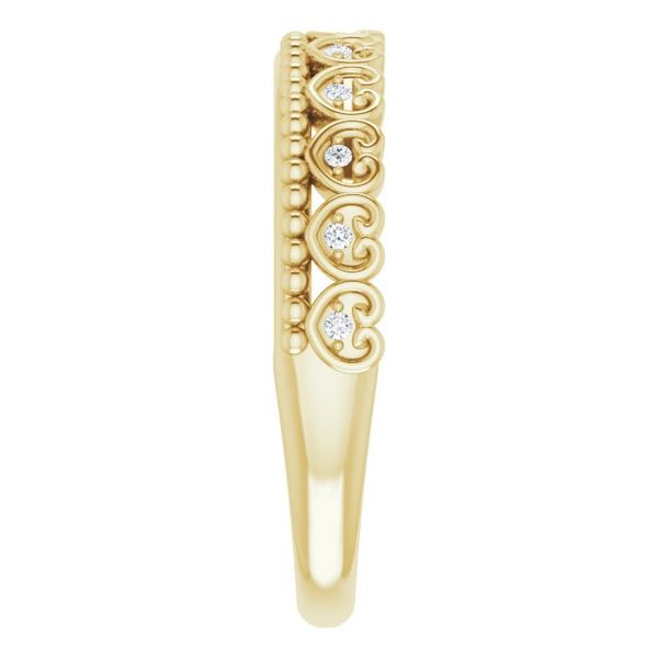 Stackable Beaded Heart Ring - Image 4