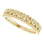 Stackable Beaded Heart Ring - Image 5