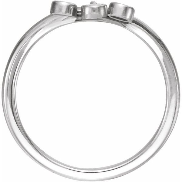 Three-Stone Fringe V Ring - Image 2