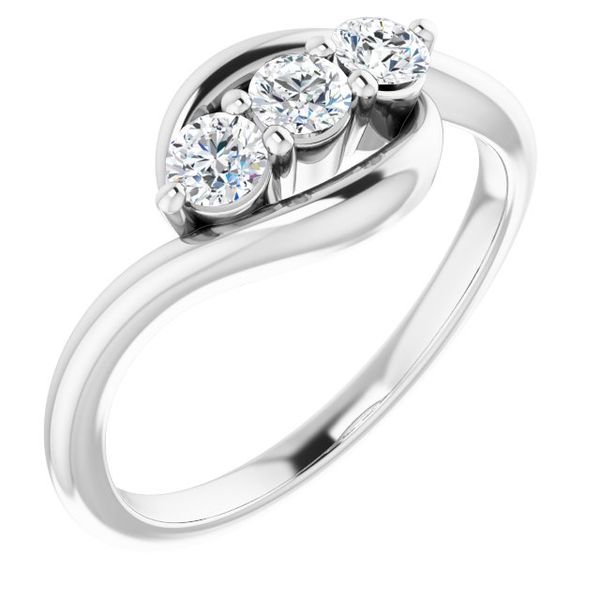 Three-Stone Bypass Ring