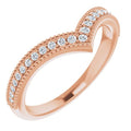 Accented Stackable V Ring