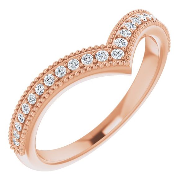 Accented Stackable V Ring