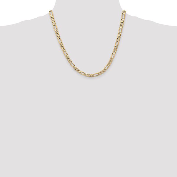 Leslie's 14K 5.50mm Flat Figaro Chain - Image 4